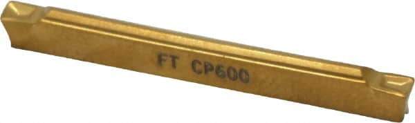 Seco - LCMF, 0.079" Cutting Width, FT, CP600 Grade, Multi-Directional Turning Insert - TiAlN, TiN Coated - Eagle Tool & Supply
