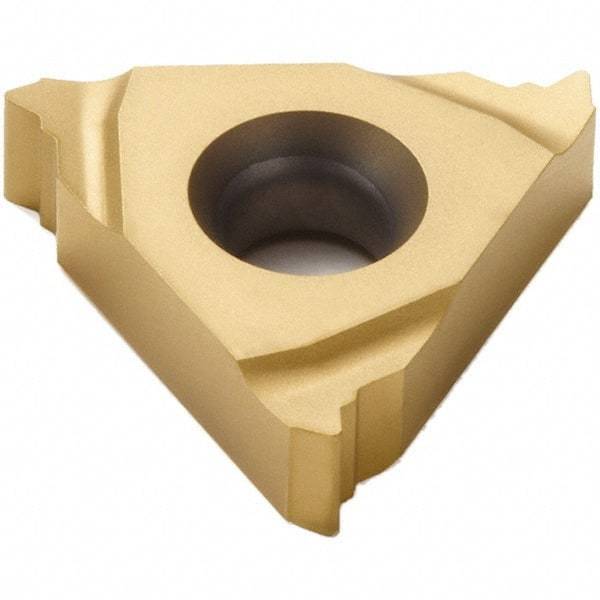 Seco - 16EL External Left Hand MJ Laydown Threading Insert - Grade CP200, TiAlN/TiN Coated Carbide, 9.53mm Inscribed Circle - Eagle Tool & Supply