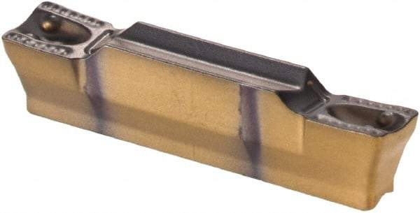 Iscar - 3003HGPL Y Grade IC808, 3mm Cutting Width Carbide Grooving Insert - 1.8mm Max Depth of Cut, Left Hand, 0.3mm Corner Radius, TiAlN Finish - Eagle Tool & Supply