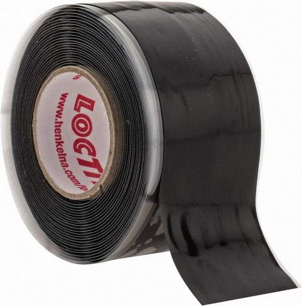 Loctite - 1" x 10', Black Silicone Electrical Tape - 0.5 mil Thick, 400 V/mil Dielectric Strength - Eagle Tool & Supply