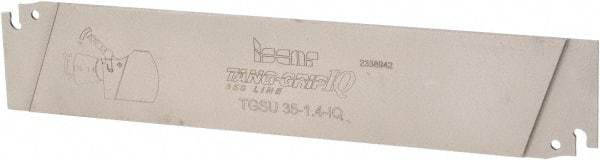 Iscar - 1.378" Blade Height, 0.041" Blade Width, 7.087" OAL, Neutral Cut, Single End Indexable Cut-Off Blade - TGSU Blade, Tang-GripIQ Series - Eagle Tool & Supply