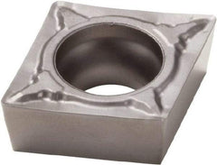 Seco - CCMT32.51 F1 Grade TP1020 Cermet Turning Insert - Uncoated, 80° Diamond, 3/8" Inscr Circle, 5/32" Thick, 1/64" Corner Radius - Eagle Tool & Supply