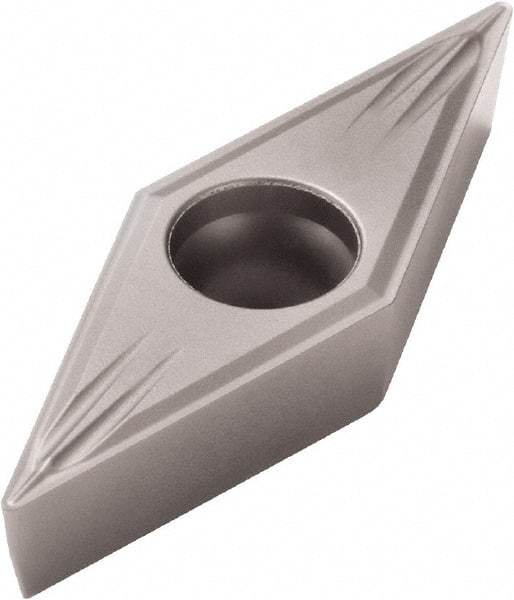 Seco - VBMT332 MF2 Grade TP1020 Cermet Turning Insert - Uncoated, 35° Diamond, 3/8" Inscr Circle, 3/16" Thick, 1/32" Corner Radius - Eagle Tool & Supply