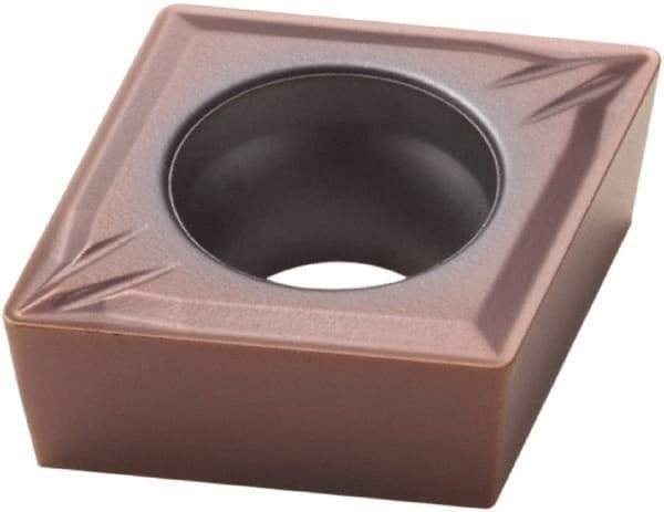 Seco - CCMT21.50.5 MF2 Grade TP1030 Cermet Turning Insert - Uncoated, 80° Diamond, 1/4" Inscr Circle, 3/32" Thick, 0.0078" Corner Radius - Eagle Tool & Supply