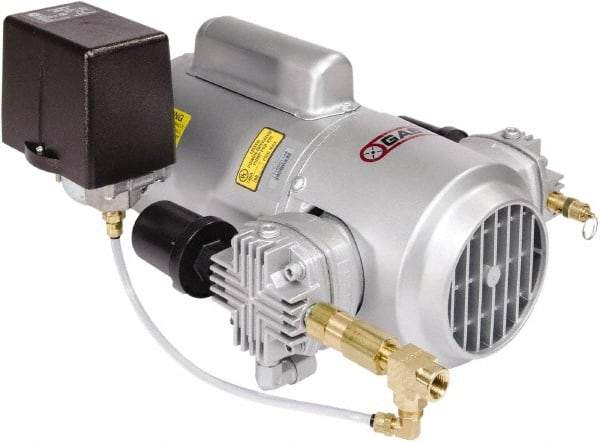 Gast - 1/2 hp, 4.5 CFM, 50 Max psi Piston Compressor Pump - 115/230-1 Volt, 16.02" Long x 13.14" Wide x 8.62" High - Eagle Tool & Supply