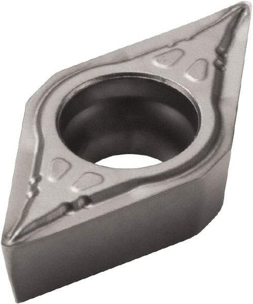 Seco - DCMT32.51 F1 Grade TP1020 Cermet Turning Insert - Uncoated, 55° Diamond, 3/8" Inscr Circle, 5/32" Thick, 1/64" Corner Radius - Eagle Tool & Supply