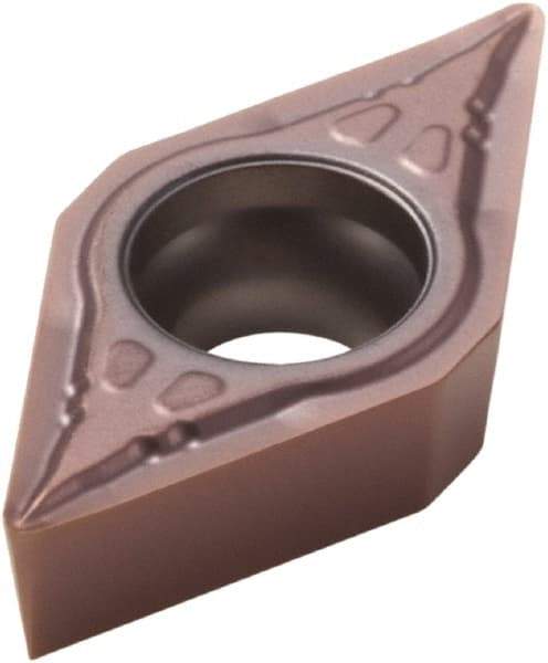 Seco - DCMX32.51 F1 Grade TP1030 Cermet Turning Insert - Uncoated, 55° Diamond, 3/8" Inscr Circle, 5/32" Thick, 1/64" Corner Radius - Eagle Tool & Supply