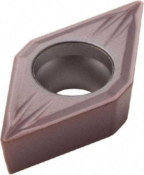 Seco - DCMT32.51 MF2 Grade TP1030 Cermet Turning Insert - Uncoated, 55° Diamond, 3/8" Inscr Circle, 5/32" Thick, 1/64" Corner Radius - Eagle Tool & Supply