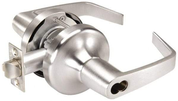 Yale - Grade 1 Entrance Lever Lockset for 1-3/4" Thick Doors - 2-3/4" Back Set, SFIC Cylinder, Cast Zinc/Cold Forged Brass, Satin Chrome Finish - Eagle Tool & Supply