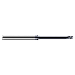 ‎0.06″ Dia. × 1/8″ Shank × 0.09″ DOC × 2-1/2″ OAL, Carbide AlTiN, Stub , 3 Flute, Ballnose End Mill - Exact Industrial Supply