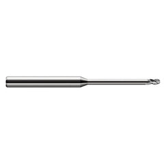 3/32″ Dia. × 1/8″ Shank × 9/64″ DOC × 4″ OAL, Carbide Uncoated, Stub , 3 Flute, Ballnose End Mill