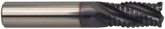 Guhring - 5/8" Diam, Fine Pitch, 1-1/4" LOC, 4 Flute Solid Carbide Roughing Square End Mill - FIREX Finish, 3-1/2" OAL, 5/8" Shank Diam, Single End, Centercutting - Eagle Tool & Supply