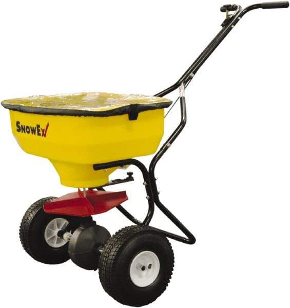 Trynex - 100 Lb Polyethylene Walk Behind Broadcast Landscape Spreader - 10" Pneumatic Wheels - Eagle Tool & Supply