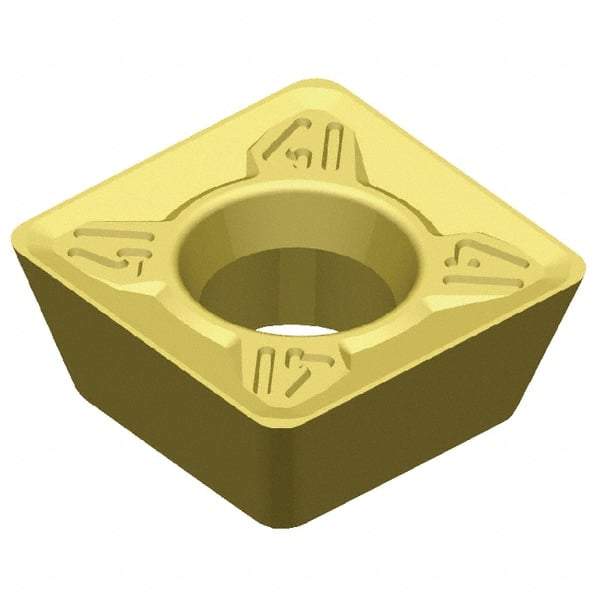 Kennametal - SDMT09T308 41 Grade KCSM40 Carbide Milling Insert - TiN Finish, 3.97mm Thick, 3/8" Inscribed Circle, 0.8mm Corner Radius - Eagle Tool & Supply