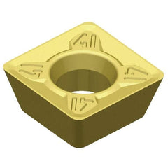 Kennametal - SDMT32.5 41 Grade X500 Carbide Milling Insert - TiN/TiC/TiN Finish, 0.156" Thick, 3/8" Inscribed Circle, 0.031" Corner Radius - Eagle Tool & Supply