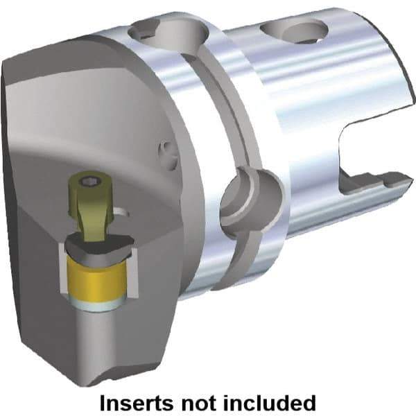 Kennametal - Left Hand Cut, Size KM50, RN.. Insert Compatiblity, Modular Turning & Profiling Cutting Unit Head - 35mm Ctr to Cutting Edge, 50mm Head Length, Through Coolant - Eagle Tool & Supply