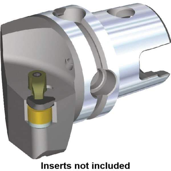 Kennametal - Right Hand Cut, Size KM63, RN.. Insert Compatiblity, Modular Turning & Profiling Cutting Unit Head - 43mm Ctr to Cutting Edge, 60mm Head Length, Through Coolant - Eagle Tool & Supply