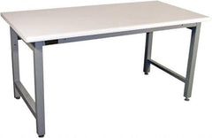 Proline - 60 Wide x 36" Deep x 36" High, Static Dissipative Workbench - Adjustable Height Legs, Gray - Eagle Tool & Supply