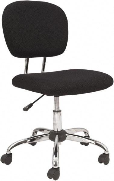 OIF - 33 to 36-3/4" High Office/Managerial/Executive Chair - 18" Wide x 21-5/8" Deep, Fabric Mesh Seat, Black - Eagle Tool & Supply