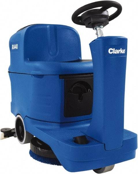 Clarke - 20" Cleaning Width, Battery Powered Floor Scrubber - 0.6 hp, 155 RPM, 39" Water Lift, 18.5 Gal Tank Capacity - Eagle Tool & Supply