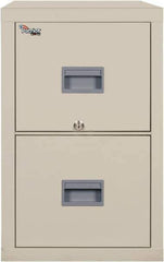 FireKing - 17-3/4" Wide x 27-3/4" High x 25" Deep, 2 Drawer Vertical File - Steel, Parchment - Eagle Tool & Supply