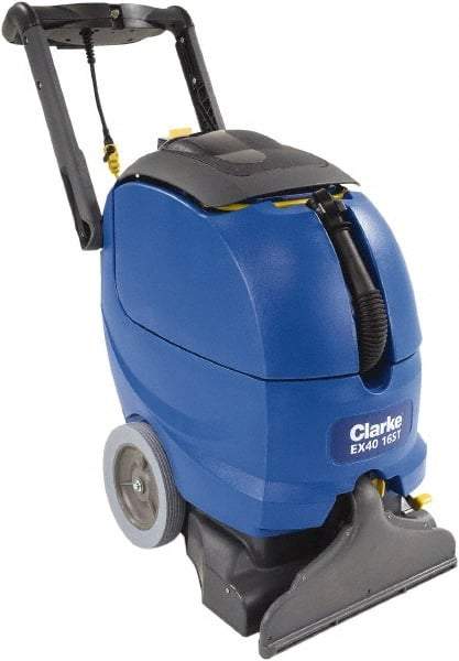 Clarke - 16" Cleaning Width, 120" Water Lift, Walk Behind Portable Carpet Extractor - 1.5 hp, 9 Gal Tank Capacity, 7 Gal Tank Recovery Capacity, 120 Pump psi - Eagle Tool & Supply