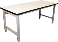 Proline - 60 Wide x 30" Deep x 36" High, Static Dissipative Workbench - Adjustable Height Legs, Gray - Eagle Tool & Supply