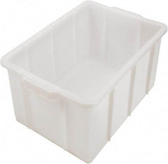 Dynalon Labware - 12.2 Gal, Clear Polyethylene Tote Container - Nesting, 23.4" Long x 14.4" Wide x 10" High - Eagle Tool & Supply