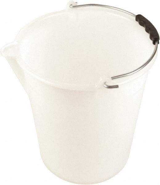 Dynalon Labware - 4-1/2 Gal Translucent Tapered Conical Polyethylene Bucket - 13-3/8" High x 12-3/16" Diam - Eagle Tool & Supply