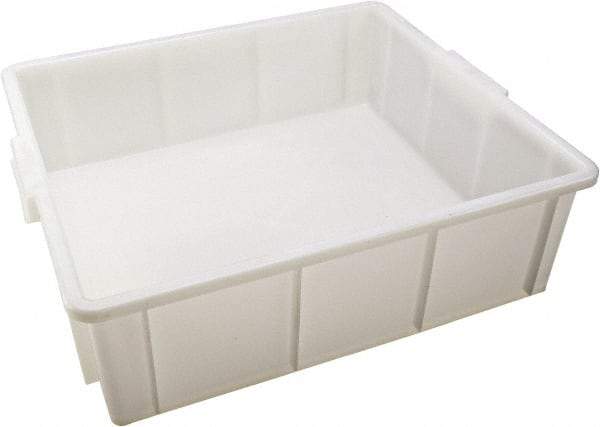 Dynalon Labware - White Polyethylene Tote Container - Stacking, 18" Long x 16.1" Wide x 5.6" High - Eagle Tool & Supply