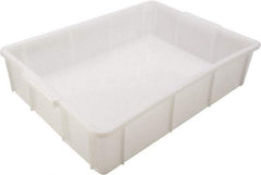 Dynalon Labware - White Polyethylene Tote Container - Stacking, 16.3" Long x 12.2" Wide x 3.8" High - Eagle Tool & Supply