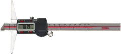 SPI - 0" to 6" Electronic Depth Gage - 0.001" Accuracy, 0.0005" Resolution, 4" Base Length - Eagle Tool & Supply