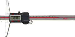 SPI - 0" to 8" Electronic Depth Gage - 0.0015" Accuracy, 0.0005" Resolution, 4" Base Length - Eagle Tool & Supply