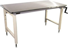 Proline - 72 Wide x 30" Deep x 42" High, Stainless Steel Workbench - Adjustable Height Legs, Blue - Eagle Tool & Supply