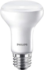 Philips - 6 Watt LED Flood/Spot Medium Screw Lamp - 2,700°K Color Temp, 450 Lumens, 120 Volts, Dimmable, Shatter Resistant, R20, 25,000 hr Avg Life - Eagle Tool & Supply