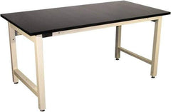 Proline - 60 Wide x 36" Deep x 36" High, Epoxy Resin Workbench - Adjustable Height Legs, Beige - Eagle Tool & Supply