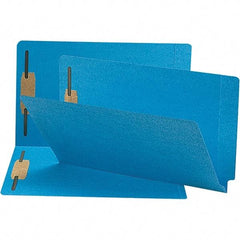 SMEAD - 15-1/4 x 9-1/2", Legal, Blue, File Folders with End Tab - 11 Point Stock, Straight Tab Cut Location - Eagle Tool & Supply