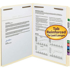 SMEAD - 11-5/8 x 9-1/2", Letter Size, Manila, File Folders with Top Tab - 11 Point Stock, Straight Tab Cut Location - Eagle Tool & Supply