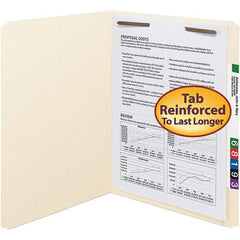 SMEAD - 11-5/8 x 9-1/2", Letter Size, Manila, File Folders with Top Tab - 11 Point Stock, Straight Tab Cut Location - Eagle Tool & Supply