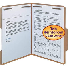 SMEAD - 11-5/8 x 9-15/16", Letter Size, Kraft, File Folders with Top Tab - 11 Point Stock, Right of Center Tab Cut Location - Eagle Tool & Supply