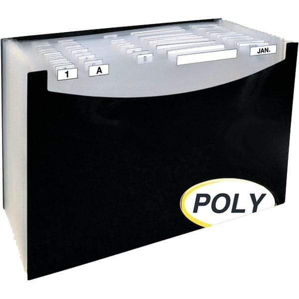 SMEAD - 15 x 9-1/4", Legal, Black, Expansion Folders - Assorted Tab Cut Location - Eagle Tool & Supply