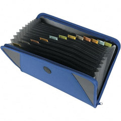SMEAD - 13-3/4 x 10-21/32", Letter Size, Blue, Expansion Folders - Assorted Tab Cut Location - Eagle Tool & Supply