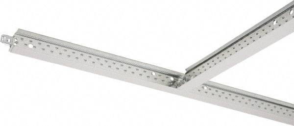 Armstrong World - 144" Long x 15/16" Wide, Hot-Dipped Galvanized Steel Main Beam - ASTM C636 Specification, White - Eagle Tool & Supply