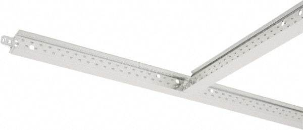Armstrong World - 48" Long x 15/16" Wide, Hot-Dipped Galvanized Steel Cross Tee - ASTM C636 Specification, White - Eagle Tool & Supply
