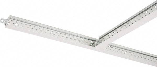 Armstrong World - 144" Long x 15/16" Wide, Hot-Dipped Galvanized Steel Main Beam - ASTM C636 Specification, White - Eagle Tool & Supply