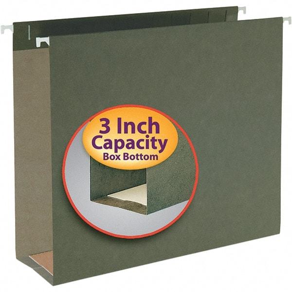 SMEAD - 12-1/4 x 9-1/2", Letter Size, Standard Green, Hanging File Folder - 11 Point Stock - Eagle Tool & Supply