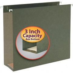 SMEAD - 12-1/4 x 9-1/2", Letter Size, Standard Green, Hanging File Folder - 11 Point Stock - Eagle Tool & Supply