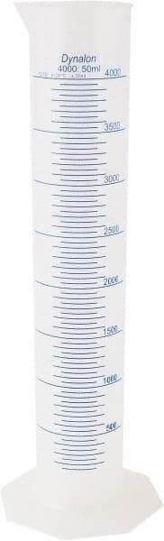 Dynalon Labware - 4,000 ml Polypropylene Graduated Cylinder - 50 ml Graduation, 8-7/64" Diam x 23-5/8" High - Eagle Tool & Supply