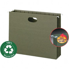 SMEAD - 12-1/4 x 9-1/2", Letter Size, Standard Green, Hanging File Folder - Eagle Tool & Supply