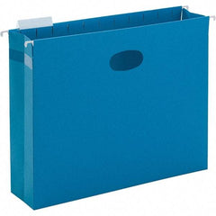 SMEAD - 12-1/4 x 9-1/2", Letter Size, Sky Blue, Hanging File Folder - 11 Point Stock, 1/5 Tab Cut Location - Eagle Tool & Supply